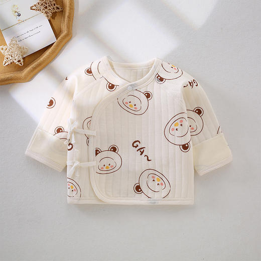 【柔软棉布，保暖透气！】初生儿半背衣秋冬和尚服上衣婴儿保暖男女宝宝新生儿衣服春秋冬款lm 商品图11