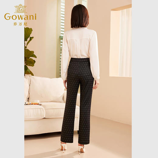 乔万尼秋冬裤子显瘦微喇裤显瘦波点休闲裤ET3F703 商品图3