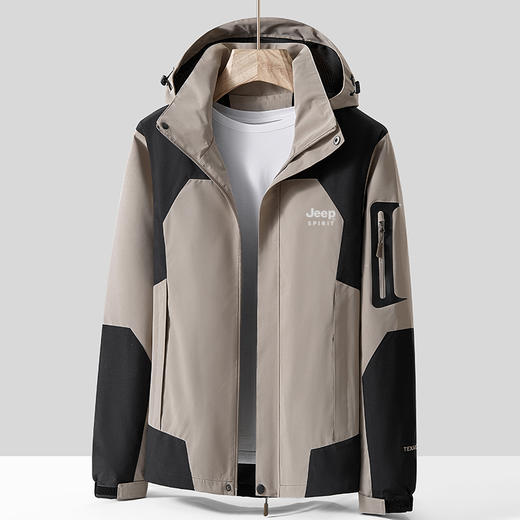 【舒适透气！时尚冲锋衣】春秋冬户外加厚防水防风外套情侣款，无论是登山探险还是户外作业，这件外套都能完美满足你的需求。ry 商品图1