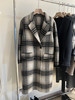 高定版复古格纹拼色大衣 商品缩略图4