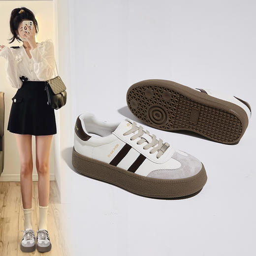 ZHR百搭板鞋运动鞋2023秋季新款女鞋子女百搭厚底鞋时尚鞋女复古休闲鞋女 商品图6