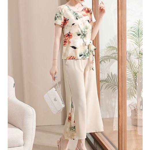 裁缝学苑AX90新款中老年妈妈短袖小衫纸样阔腿裤子套装打版裁剪板 商品图2