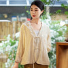 新中式复古风流苏盘扣开衫，V领衬衫上衣宽松外套OG- 9486 商品缩略图2