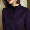 玳莎2023冬季新款羊绒双面呢大衣纯色轻奢收腰显瘦V领中长款外套  DD39307 商品缩略图1