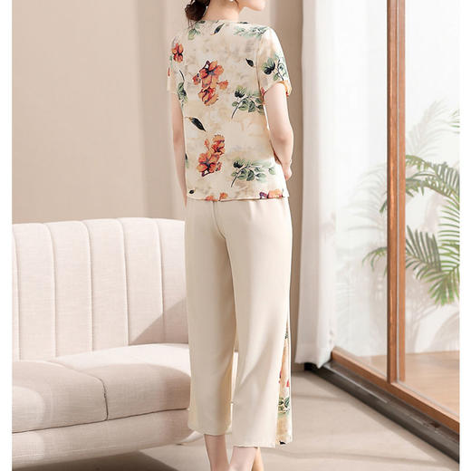 裁缝学苑AX90新款中老年妈妈短袖小衫纸样阔腿裤子套装打版裁剪板 商品图4