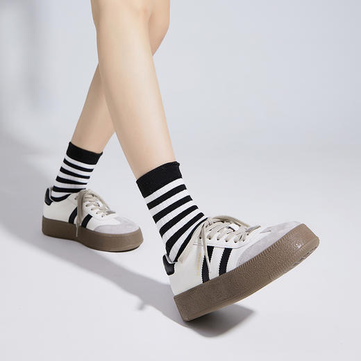 ZHR百搭板鞋运动鞋2023秋季新款女鞋子女百搭厚底鞋时尚鞋女复古休闲鞋女 商品图2