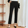 玳莎冬季新款黑色休闲烟管裤女高腰显瘦垂感通勤直筒西装裤  DC36308 商品缩略图0