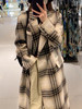 高定版复古格纹拼色大衣 商品缩略图1