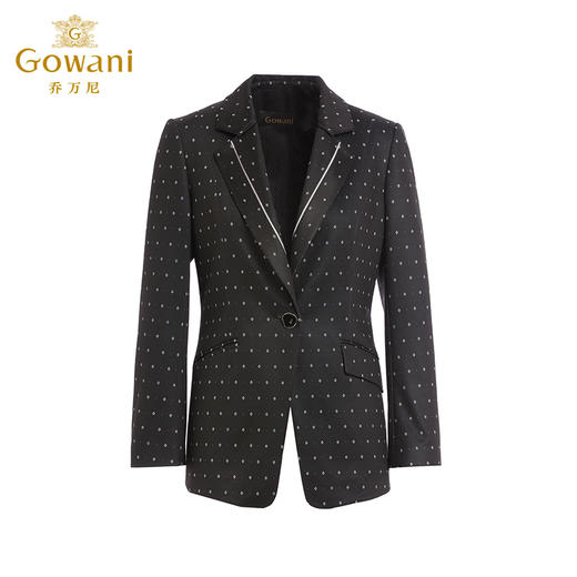 乔万尼秋季新品小西装修身显瘦波点短外套ET3B702 商品图4