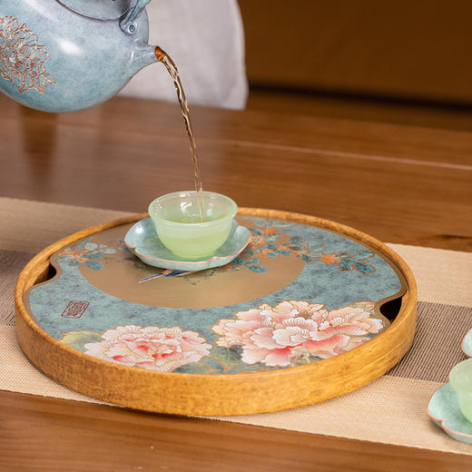 朱炳仁丨月满富贵茶礼套装 1壶1茶盘4茶杯4茶碟 商品图4