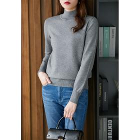 【现货7天】半高领针织衫毛衣女2023春季新款修身显瘦内搭女士套头打底衫