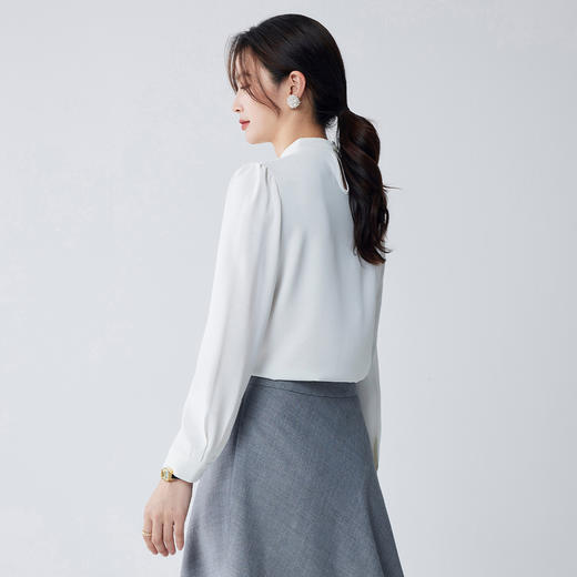 【精致简约】罗蒙四季款女式长袖衬衫商务通勤百搭清新衬衫衬衣女 商品图2