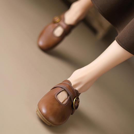 复古原宿风，平底奶奶鞋单鞋RGZ-3511 商品图1