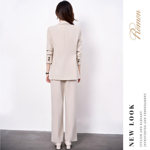 【上衣+裤子】罗蒙女式套装简约百搭得体大方职场通勤西装两件套女 商品图4
