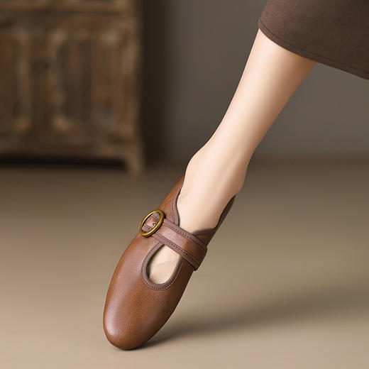 复古原宿风，平底奶奶鞋单鞋RGZ-3511 商品图3