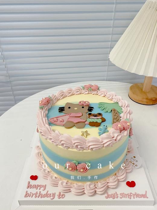 Hello Kitty 凯蒂猫手绘复古蛋糕-低糖处理无添加 商品图2