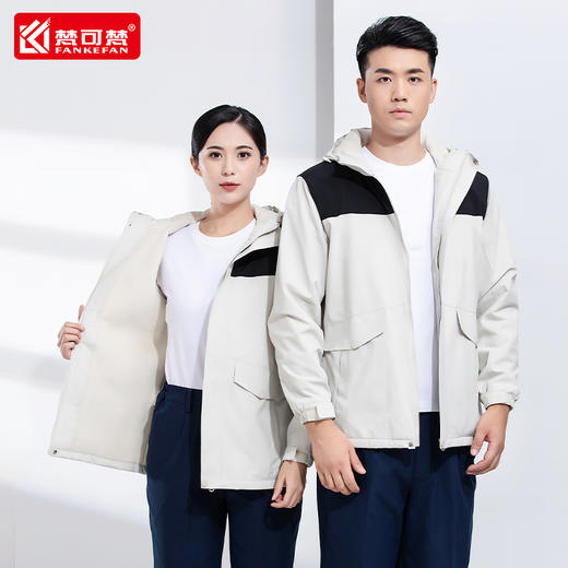 冬装冲锋衣工作服棉服定制印字logo加绒加厚棉衣工服工装上衣外套 商品图4