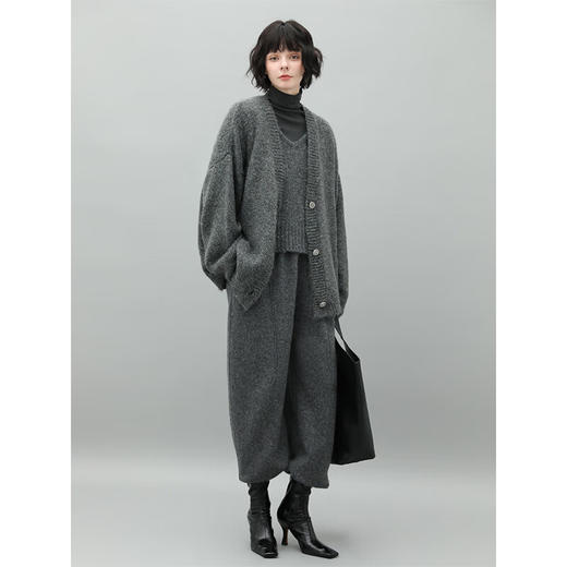 COCOBELLA细闪亮片加厚针织外套女秋冬蓬松软糯开衫毛衣MZ189 商品图4