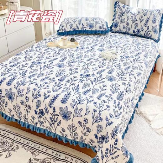 【可水洗可机洗 给予你四季贴心陪伴】秋冬夹棉牛奶绒床盖三件套卡通加厚水晶绒床盖绗缝盖毯 商品图10