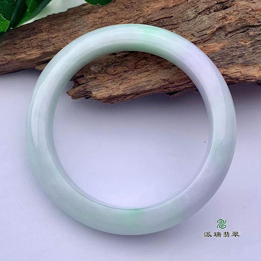 派瑞翡翠 翡翠手镯 糯种 飘花 商品图3