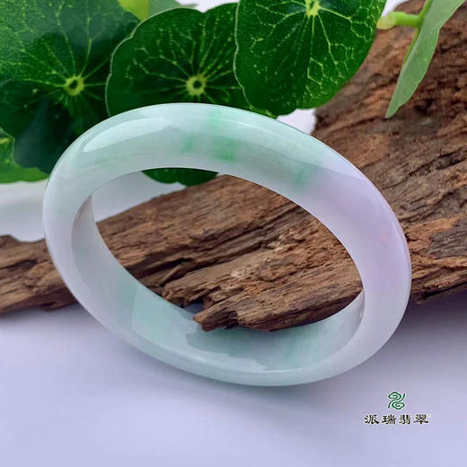派瑞翡翠 翡翠手镯 糯种 飘花 商品图0