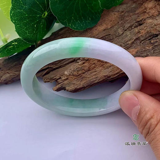 派瑞翡翠 翡翠手镯 糯种 飘花 商品图2