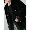 COCOBELLA【有赞】丰盈毛感环保皮草外套高奢双排扣气质裸领大衣WL56B 商品缩略图1