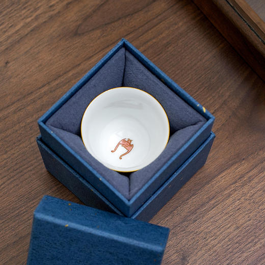 自慢堂 重工西花 清风杯 陶瓷茶杯高档个人专用功夫茶杯品茗杯 商品图3