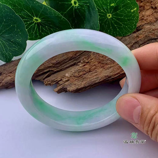 派瑞翡翠 翡翠手镯 糯种 飘花 商品图1