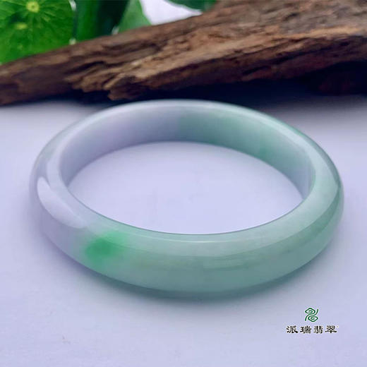 派瑞翡翠 翡翠手镯 糯种 飘花 商品图3