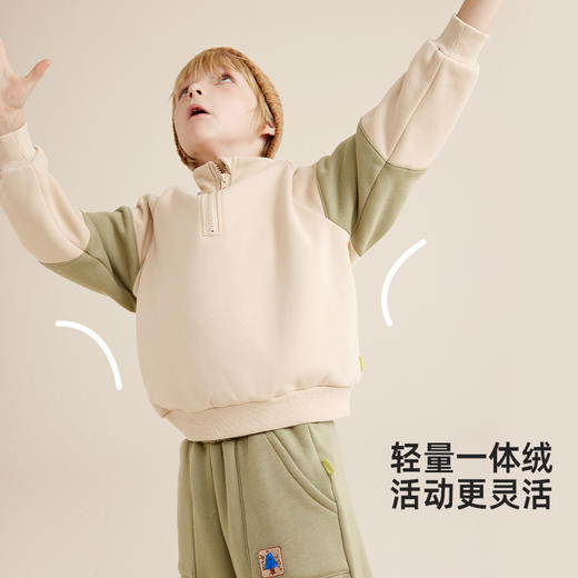 【防寒保暖摇粒绒】美式立领加绒卫衣套装PQTZ2303 商品图2