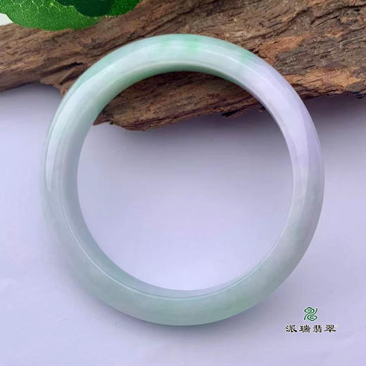 派瑞翡翠 翡翠手镯 糯种 飘花 商品图3