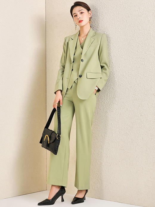 IWY/绿色高端西装套装女秋季长袖薄款西服秋装时尚减龄洋气OL工作服ACPM196 商品图3
