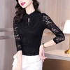 DD-蕾丝打底衫女2023冬季新款唐装立领黑色洋气秋冬加绒保暖内搭上衣 商品缩略图2