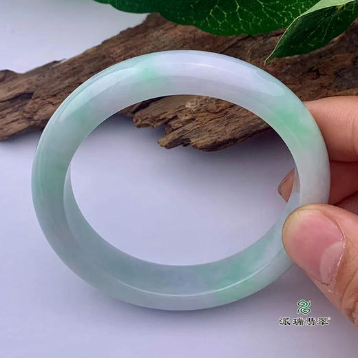 派瑞翡翠 翡翠手镯 糯种 飘花 商品图2