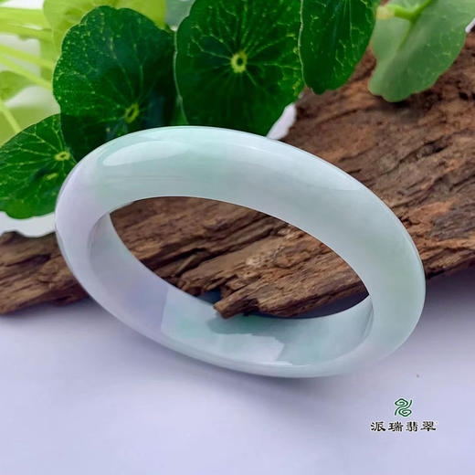 派瑞翡翠 翡翠手镯 糯种 飘花 商品图4