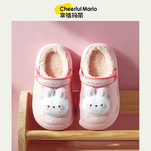 【儿童加厚棉拖鞋】秋冬儿童卡通柔软外穿拖鞋 轻便防水可爱男女童儿童棉拖鞋（可拆洗） 商品图1
