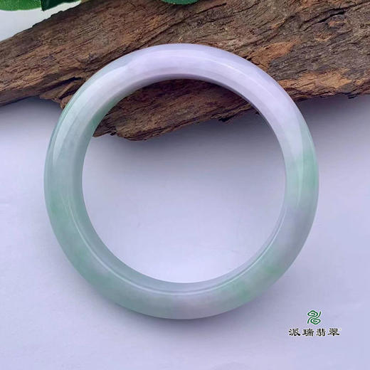 派瑞翡翠 翡翠手镯 糯种 飘花 商品图3