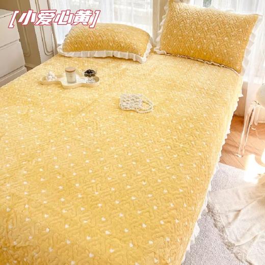 【可水洗可机洗 给予你四季贴心陪伴】秋冬夹棉牛奶绒床盖三件套卡通加厚水晶绒床盖绗缝盖毯 商品图2