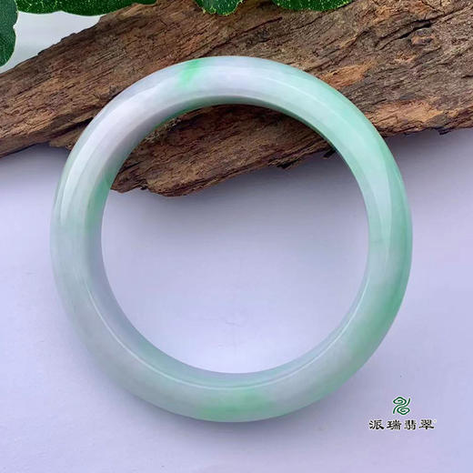 派瑞翡翠 翡翠手镯 糯种 飘花 商品图2