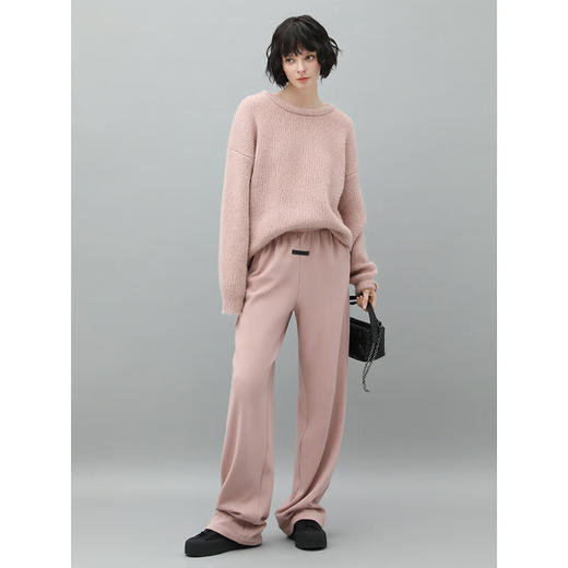 COCOBELLA光泽绒感粗针气质毛衣女云朵软糯加厚针织上衣MZ300 商品图2