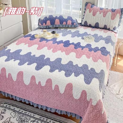【可水洗可机洗 给予你四季贴心陪伴】秋冬夹棉牛奶绒床盖三件套卡通加厚水晶绒床盖绗缝盖毯 商品图8