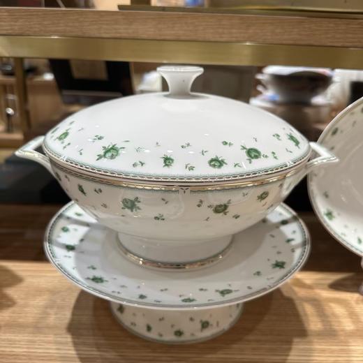 品物攸宜唐山骨瓷 清新绿翡翠10人用42头中式餐具礼品套装 商品图2