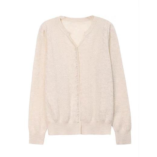 羊毛混纺针织衫女装秋季新款减龄宽松洋气外搭打底上衣外套 商品图4