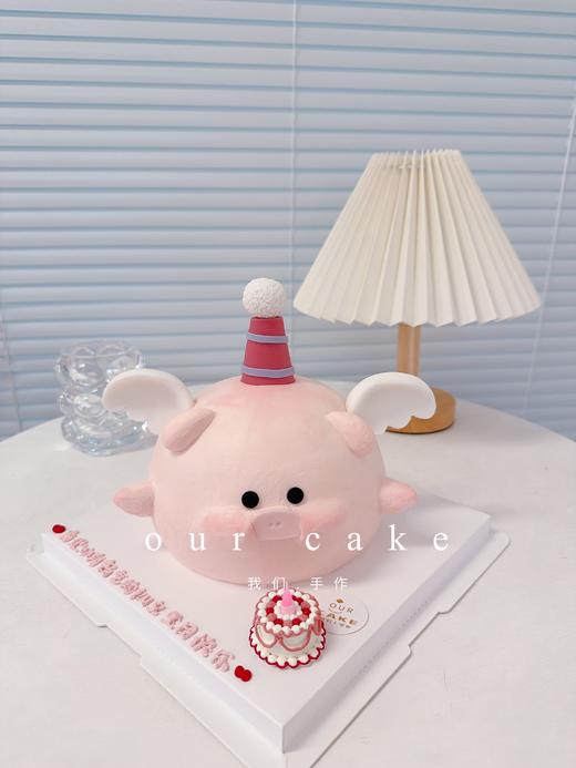立体天使猪蛋糕-低糖处理无添加 商品图0