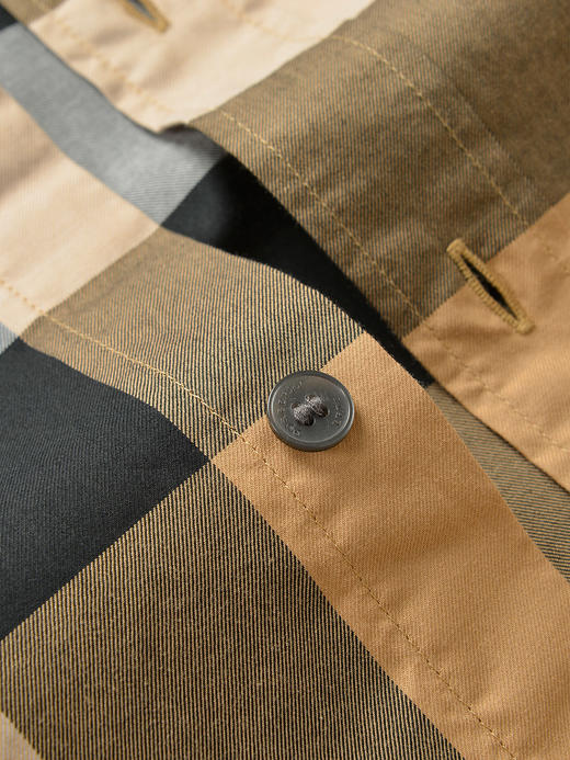 【预定款】Burberry 博柏利 男士大格纹图案经典设计弹力中央开合棉府绸弹棉长袖衬衣 8010213 商品图12