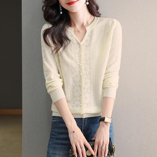 羊毛混纺针织衫女装秋季新款减龄宽松洋气外搭打底上衣外套 商品图3