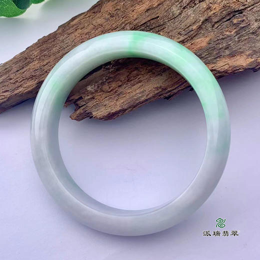派瑞翡翠 翡翠手镯 糯种 飘花 商品图1