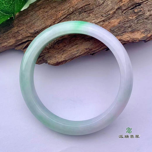 派瑞翡翠 翡翠手镯 糯种 飘花 商品图1