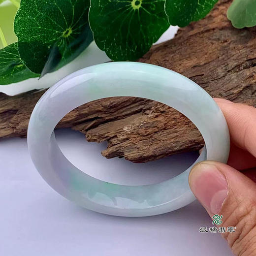 派瑞翡翠 翡翠手镯 糯种 飘花 商品图1